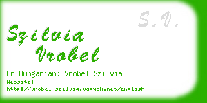 szilvia vrobel business card